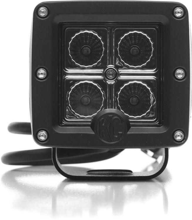 Offroad Light 12w 1080lm 3in Single Powdercoated Black Aluminum C-series - KC Hilites Universal