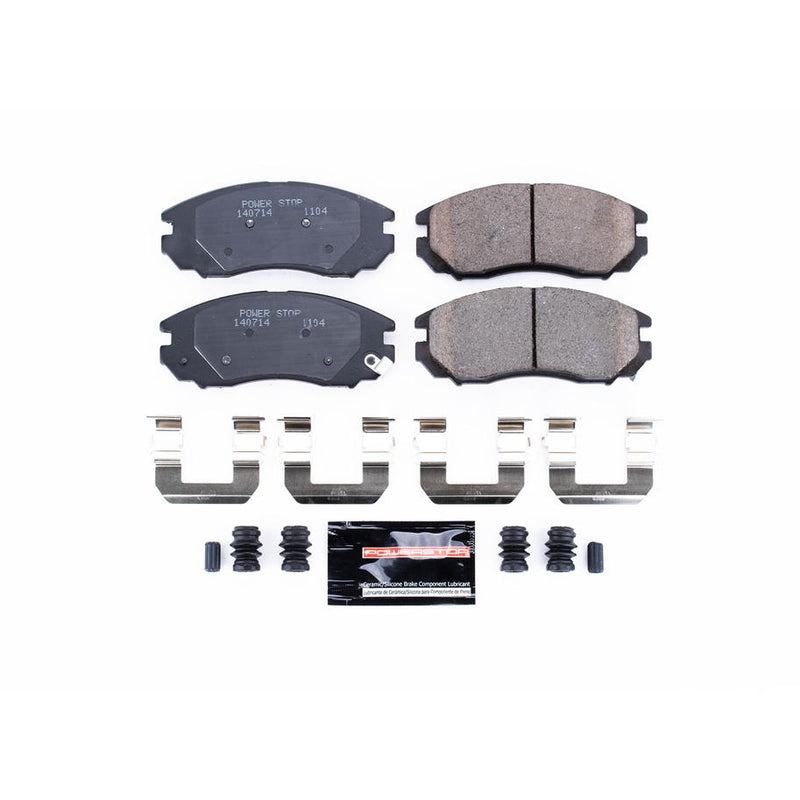 Brake Pad Set Set Of 2 Carbon Fiber Ceramic Z23 Evolution Sport - Powerstop 2004 Tiburon 6 Cyl 2.7L