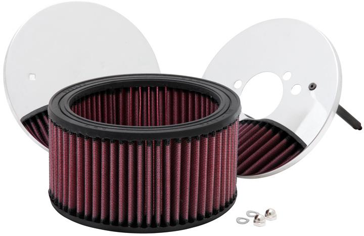 Air Cleaner Assembly Chrome ; Red Filter Cotton - K&N Universal