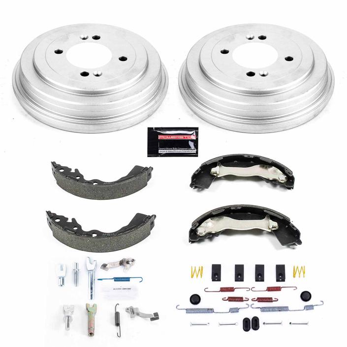 Brake Drum And Shoe Kit Set Of 2 Autospecialty By - Powerstop 2006 Accent 4 Cyl 1.6L