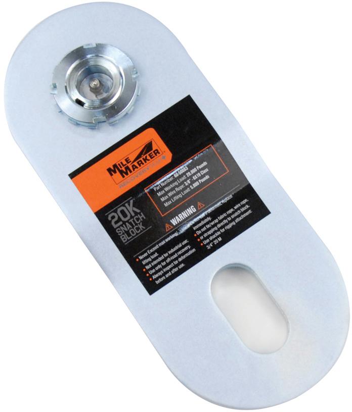 Winch Snatch Block 20000 Lbs Single - Mile Marker Universal