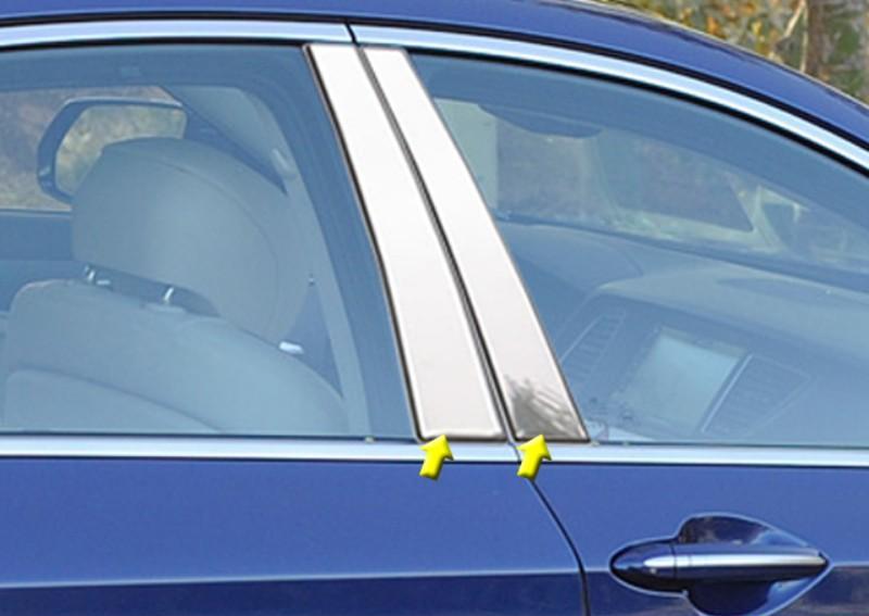 Pillar Post Trim 4 Piece Stainless - Quality Auto Accessories 2015-16 Hyundai Genesis Sedan
