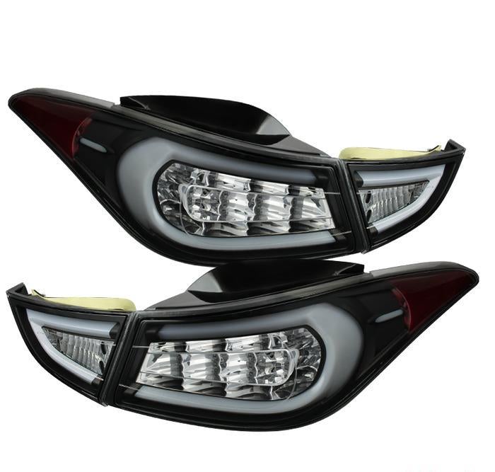 Taillight Black LED w/ Light Bar ALT-YD-HYELAN11-LED-BK - Spyder Auto 2011-13 Hyundai Elantra