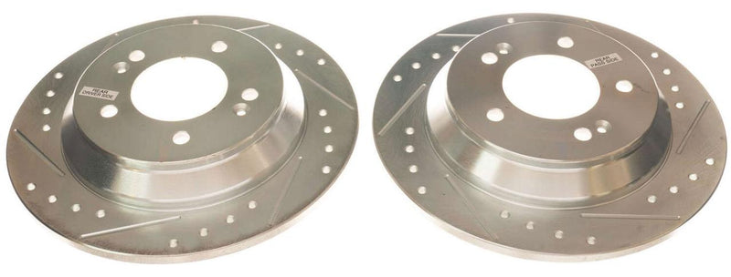 Brake Disc Set Of 2 Cross-drilled And Slotted Evolution Drilled & Slotted Series - Powerstop 2018-2021 Kona 4 Cyl 1.6L