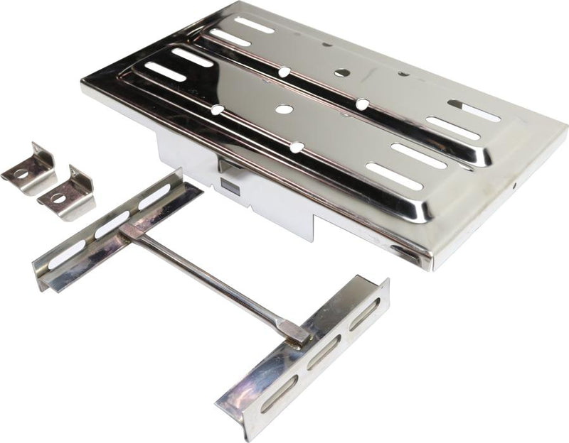 Battery Tray Single Polished Stainless Steel - Transdapt Universal