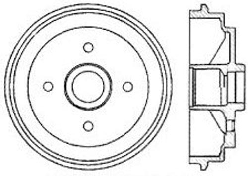 Brake Drum Single C-tek Series - Centric Parts 1992-1993 Elantra