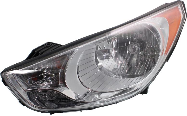 Headlight Set Of 2 Clear W/ Bulb(s) - Replacement 2010-2013 Tucson