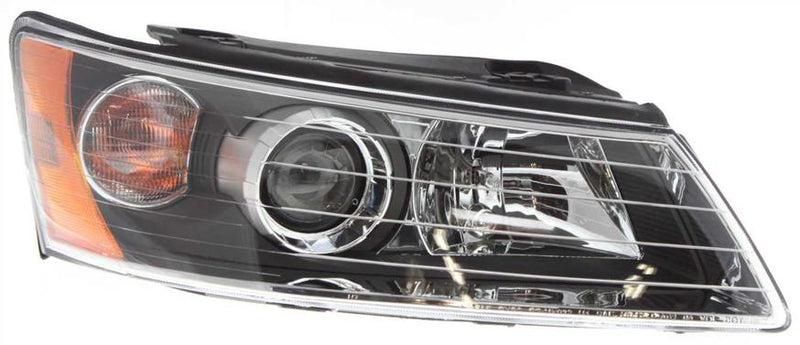 Headlight Set Of 2 Clear W/ Bulb(s) - Replacement 2006-2008 Sonata