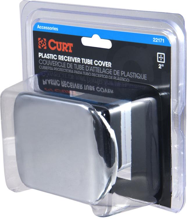 Hitch Cover Single Chrome Plastic - Curt Universal