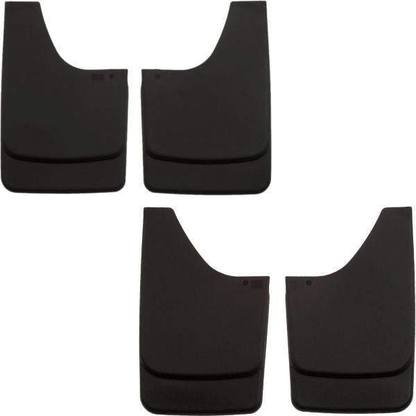 Mud Flaps Set Of 2 Black Plastic Custom Fit Series - Husky Liners Universal