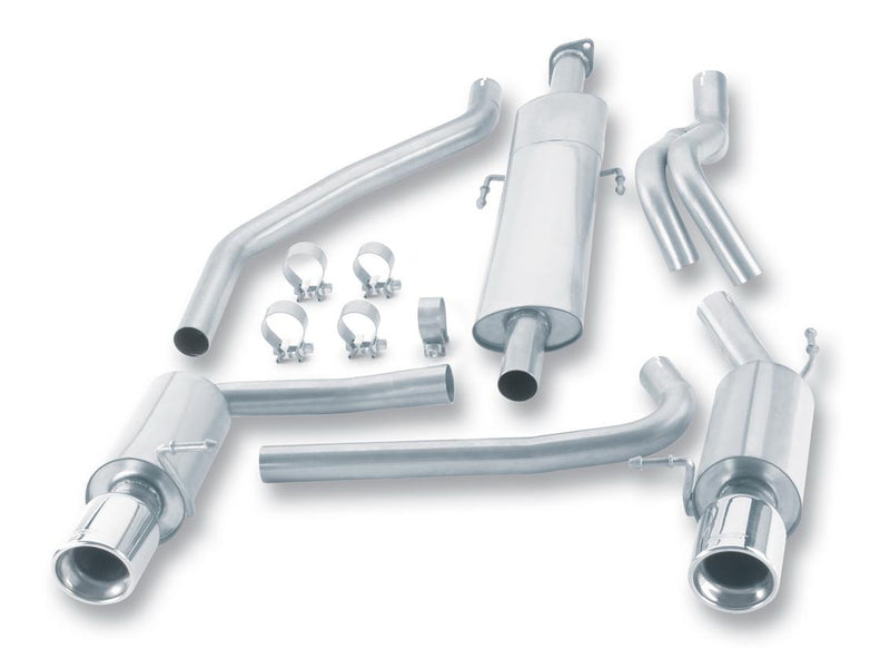 Exhaust System Single Stainless Steel Cat-back S-type Series - Borla Exhaust 2003-2006 Tiburon 6 Cyl 2.7L