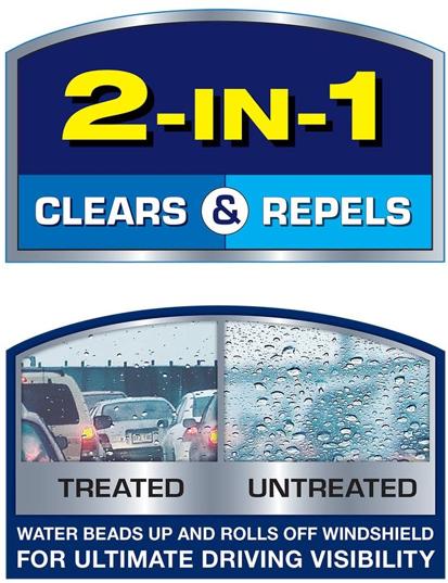 Wiper Blade Left Single Latitude Water Repellency 2-n-1 Series - Rain-X 2009-2016 Elantra