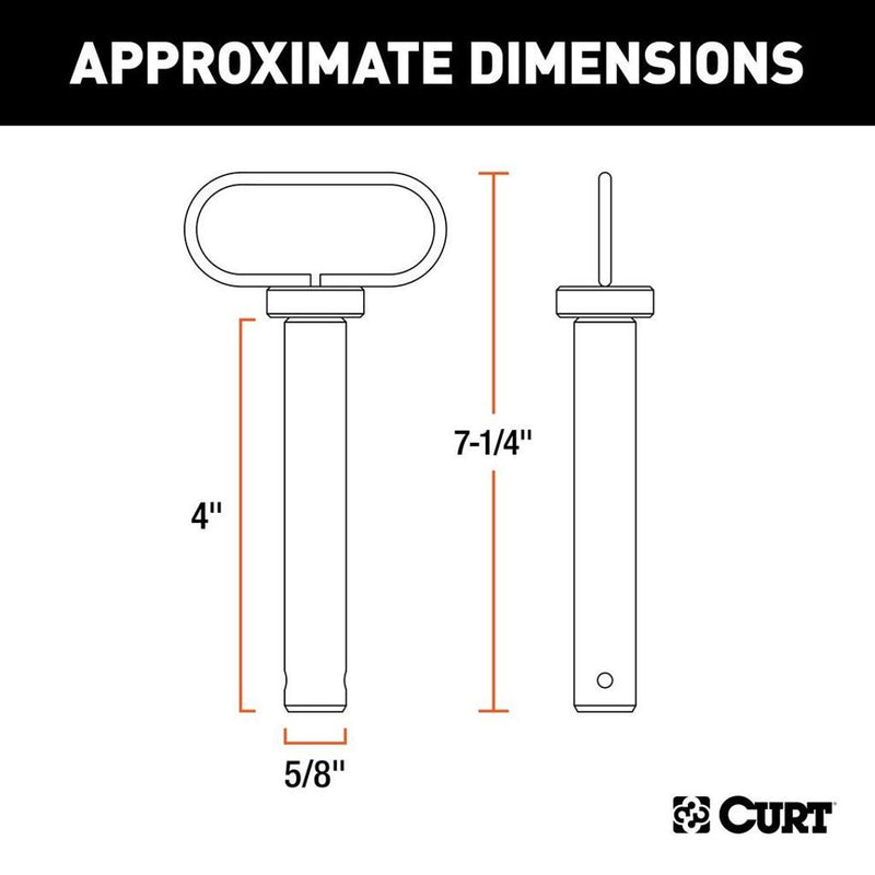 Clevis Pin 4in Single - Curt Universal