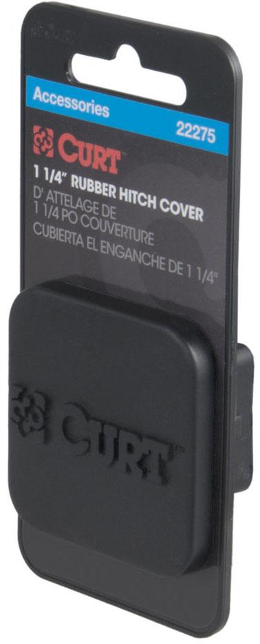 Hitch Cover Single Black Rubber - Curt Universal
