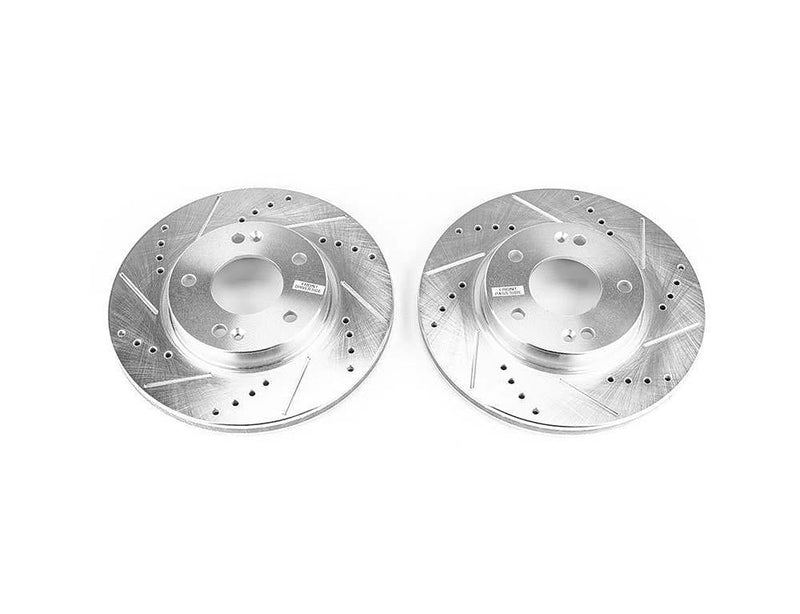 Rotors Front Pair Drilled Slotted Evolution - Power Stop 2017-19 Hyundai Ioniq