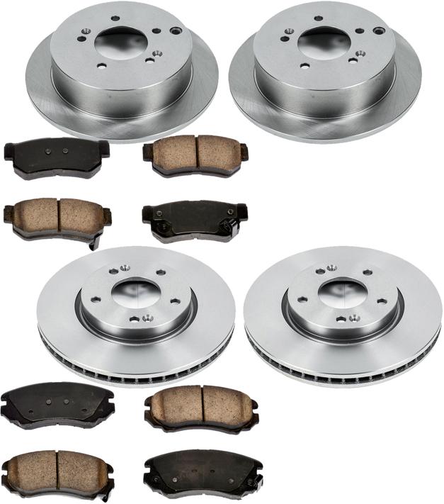Brake Disc And Pad Kit Set Of 4 Plain Surface Oe - SureStop 2005-2006 Tucson 4 Cyl 2.0L