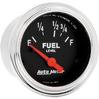 Fuel Gauge Single Black Traditional Series - Autometer Universal