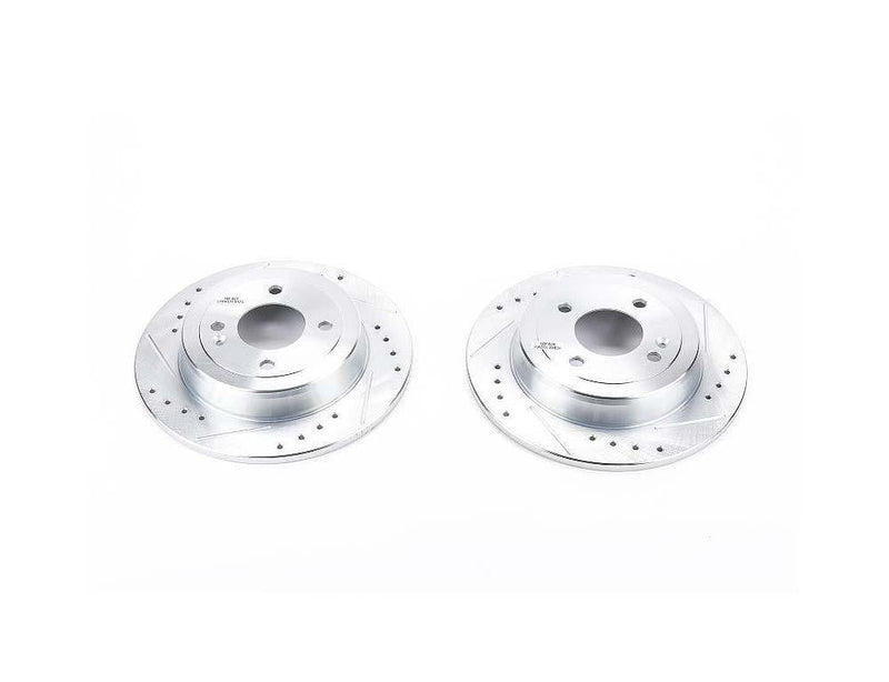 Rotors Rear Pair Drilled Slotted Evolution - Power Stop 2012-19 Hyundai Accent
