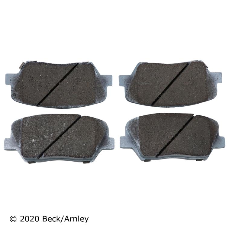 Brake Pad Set Set Of 2 Ceramic Premium Series - Beck Arnley 2010-2012 Santa Fe