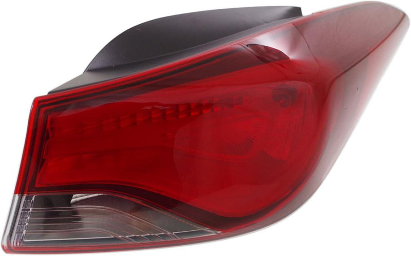 Tail Light Set Of 2 Clear Red Sedan W/ Bulb(s) - Replacement 2014-2016 Elantra