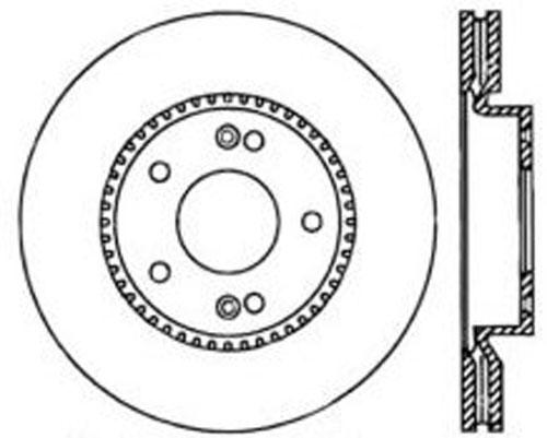 Brake Disc Left Single Plain Surface C-tek Series - Centric Parts 2007-2008 Tiburon 4 Cyl 2.0L