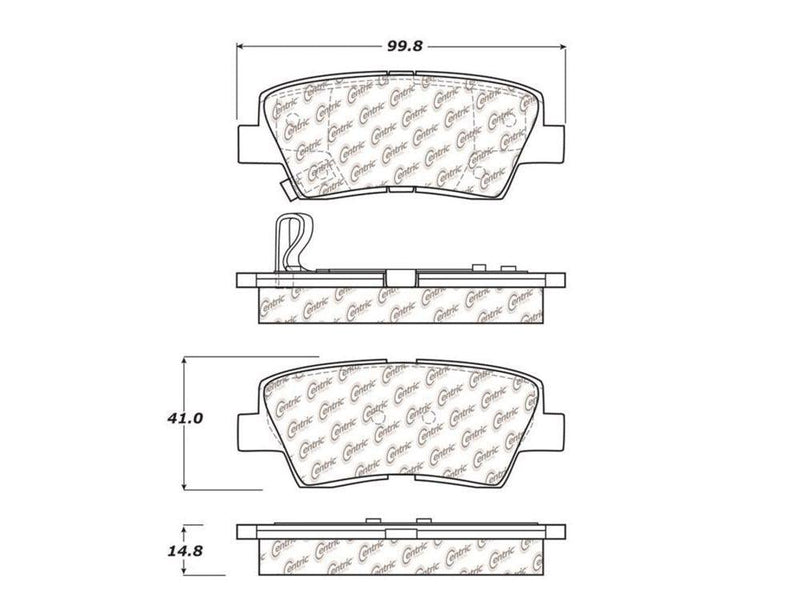 Pads Rear Ceramic PosiQuiet - StopTech 2009-10 Hyundai Sonata  and more