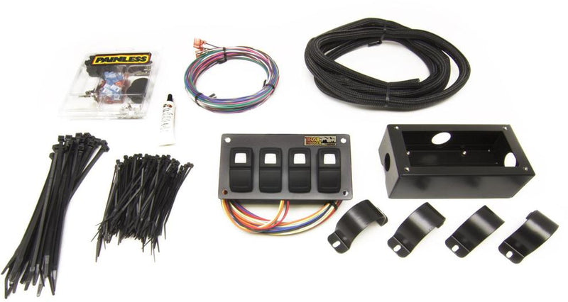 Accessory Switch Panel Kit Track Rocker 4 Switch Series - Painless Universal