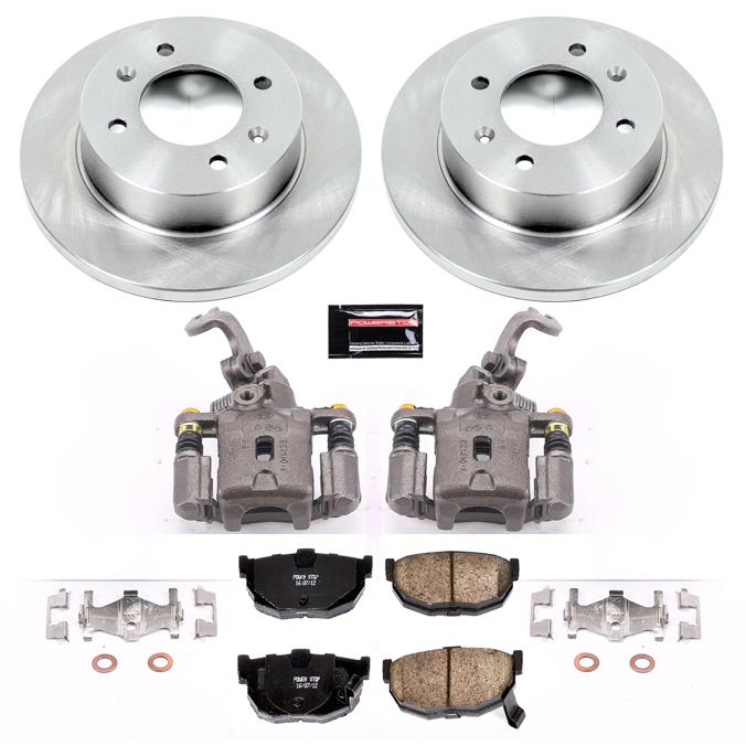 Brake Disc And Caliper Kit Set Of 2 Autospecialty By - Powerstop 2002 Elantra 4 Cyl 2.0L