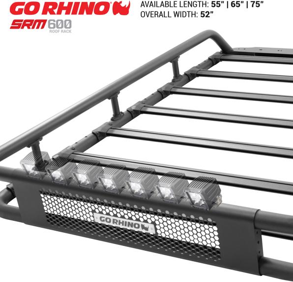 Cargo Basket Single Powdercoated Textured Black Aluminum Srm 600 Series - Go Rhino Universal
