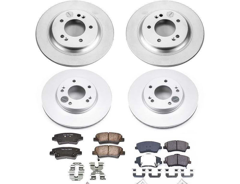 Brake Kit Front Rear Geomet Coated Z17 Evolution - Power Stop 2017 Hyundai Ioniq