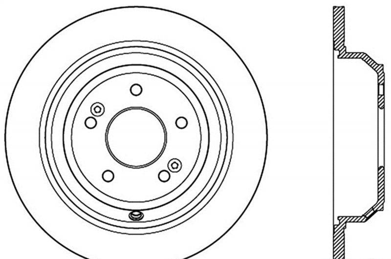 Brake Rotor Rear Left Cross Drilled - StopTech 2010-16 Hyundai Genesis Sedan  and more