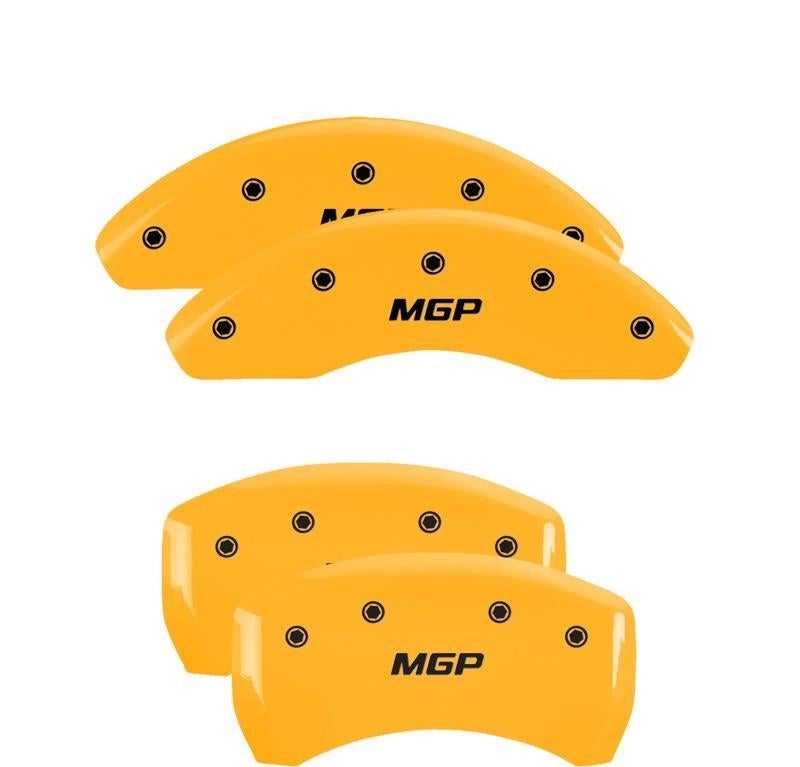 Caliper Covers Set Of 4 Yellow Finish Black 28189SMGPYL - MGP Caliper Covers 2018-19 Hyundai Kona