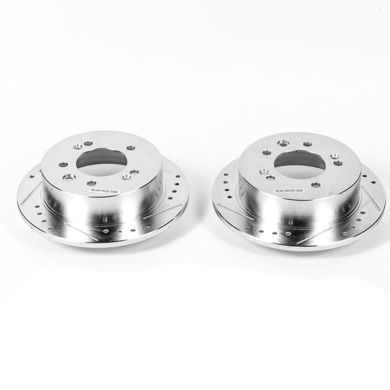 Brake Disc Left Set Of 2 Cross-drilled And Slotted Evolution Drilled & Slotted Series - Powerstop 2008 Elantra 4 Cyl 2.0L