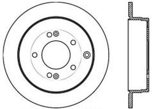 Brake Disc Left Single Plain Surface C-tek Series - Centric Parts 2006-2007 Azera