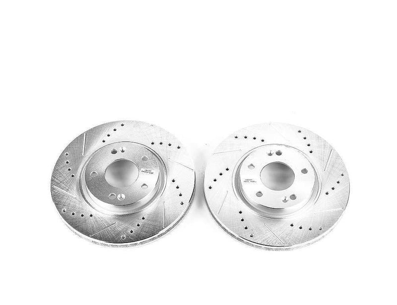 Rotors Front Pair Drilled Slotted Evolution - Power Stop 2006-15 Hyundai Sonata