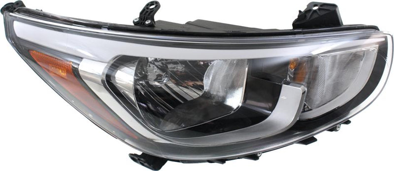 Headlight Right Single Clear W/ Bulb(s) Capa Certified - Replacement 2015 Accent
