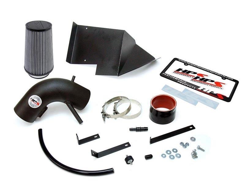 Cold Air Intake Kit Incl. Heat Shield Black - HPS Performance Products 2013-15 Hyundai Genesis Sedan V6 3.8L