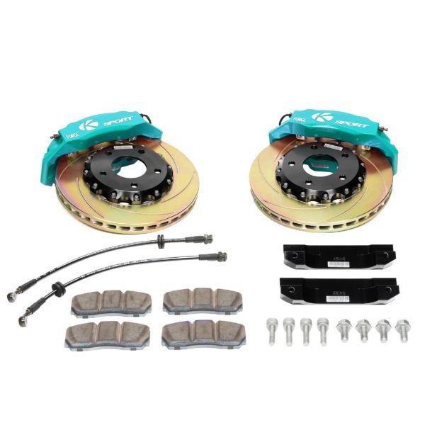 Big Brake Kit Front 330mm 3 Piston Drilled Slimline BKHY251-332CO - Ksport 2011-18 Hyundai Veloster