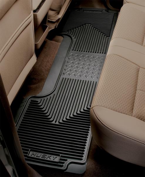 Floor Mats 1st 2 Pieces Black Rubberized&thermoplastic Heavy Duty Series - Husky Liners 1992-1995 Elantra