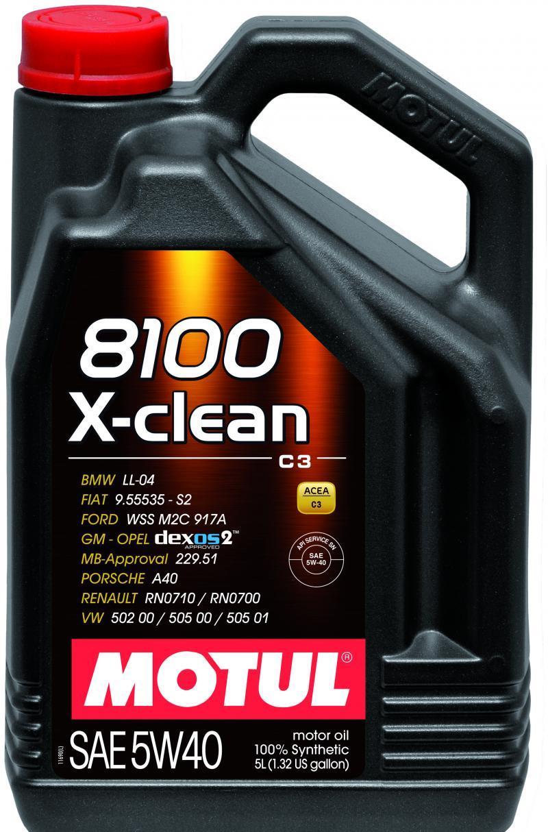 Synthetic Engine Oil 5l 5W40 8100 X-CLEAN - MOTUL 1997-01 Hyundai Tiburon  and more