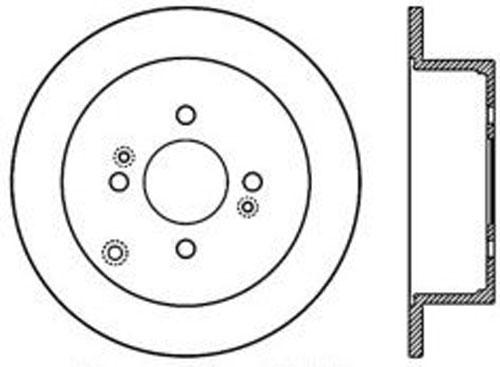 Brake Disc Left Single Plain Surface C-tek Series - Centric Parts 2006-2007 Accent