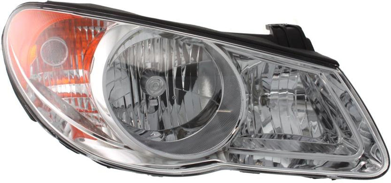 Headlight Right Single Clear W/ Bulb(s) - Replacement 2007-2008 Elantra