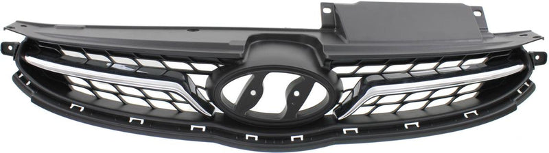 Grille Assembly Single Plastic Sedan - Replacement 2011-2013 Elantra