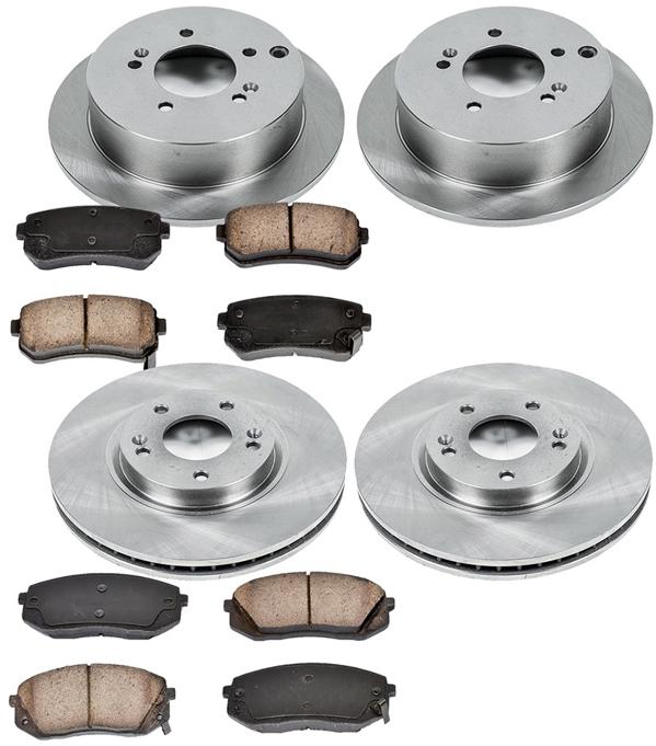 Brake Disc And Pad Kit Set Of 4 Plain Surface Oe - SureStop 2014-2015 Tucson 4 Cyl 2.0L