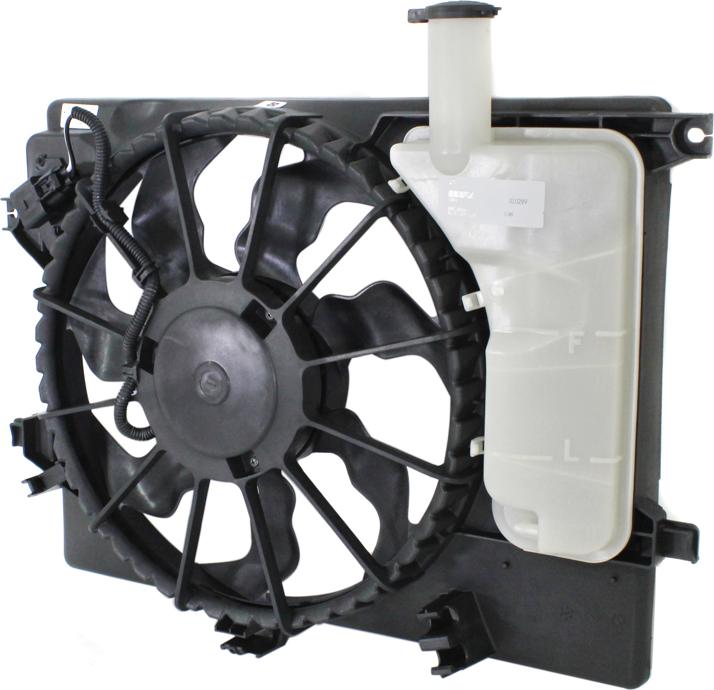 Cooling Fan Assembly Single - Replacement 2011-2013 Elantra 4 Cyl 1.8L