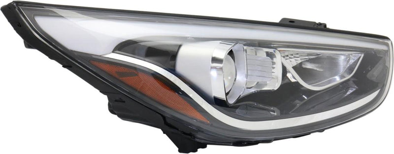 Headlight Set Of 2 Clear W/ Bulb(s) - Replacement 2014-2015 Tucson