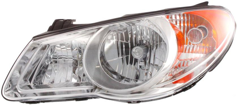 Headlight Set Of 4 Clear W/ Bulb(s) - Replacement 2007-2009 Elantra
