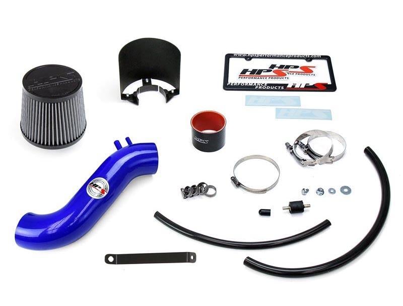 Short Ram Air Intake Air Intake Kit Incl. Heat Shield Blue - HPS Performance Products 2015-18 Hyundai Sonata