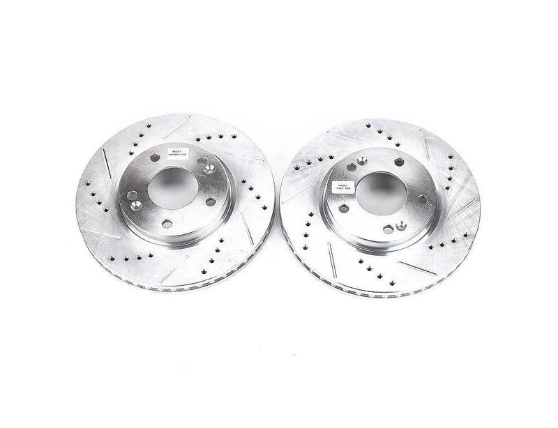 Rotors Front Pair Drilled Slotted Evolution JBR1136XPR - Power Stop 2009-12 Hyundai Elantra