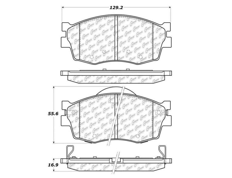 Extended Wear Front PosiQuiet - StopTech 2006-10 Hyundai Accent